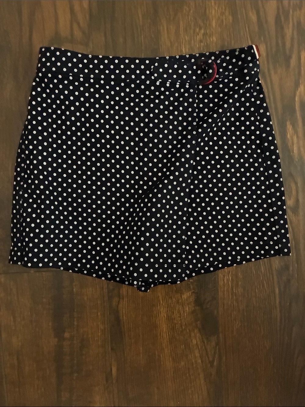 Tommy Hilfiger Black White Polka Dot Belted Skort Women’s Size 4